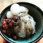 Black sesame ice cream