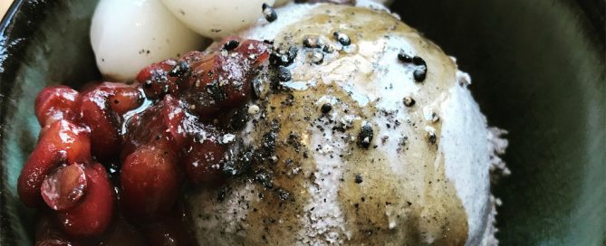 Black sesame ice cream