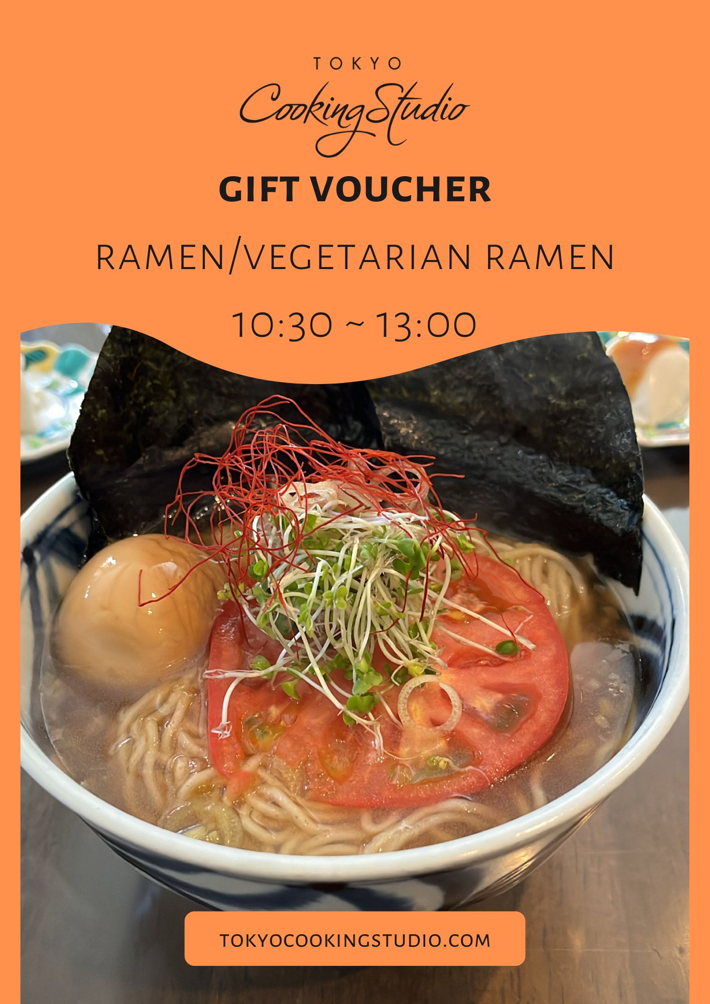Cooking Class Gift Voucher : Ramen/Vegetarian Ramen Class